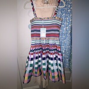 Colorful Striped Mini Dress